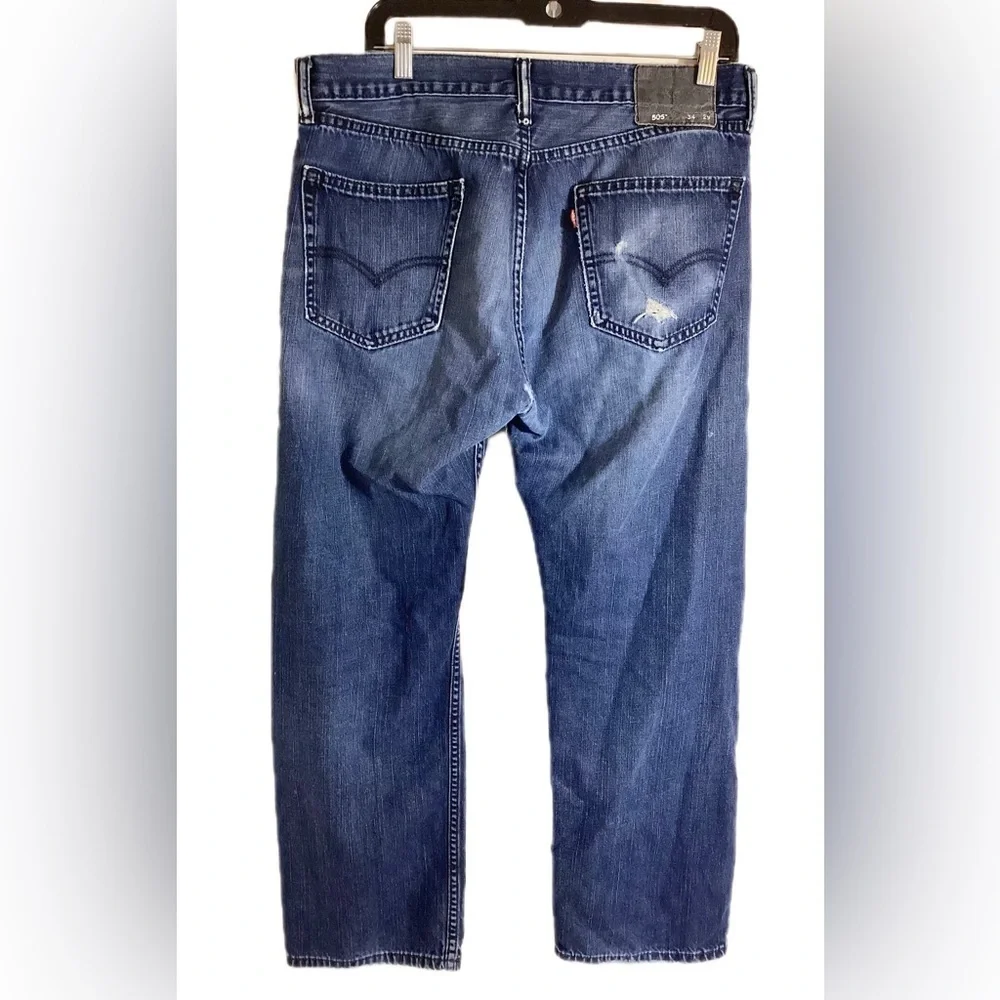 Levi's 505 Regular Fit Distressed Jeans Size 34x29